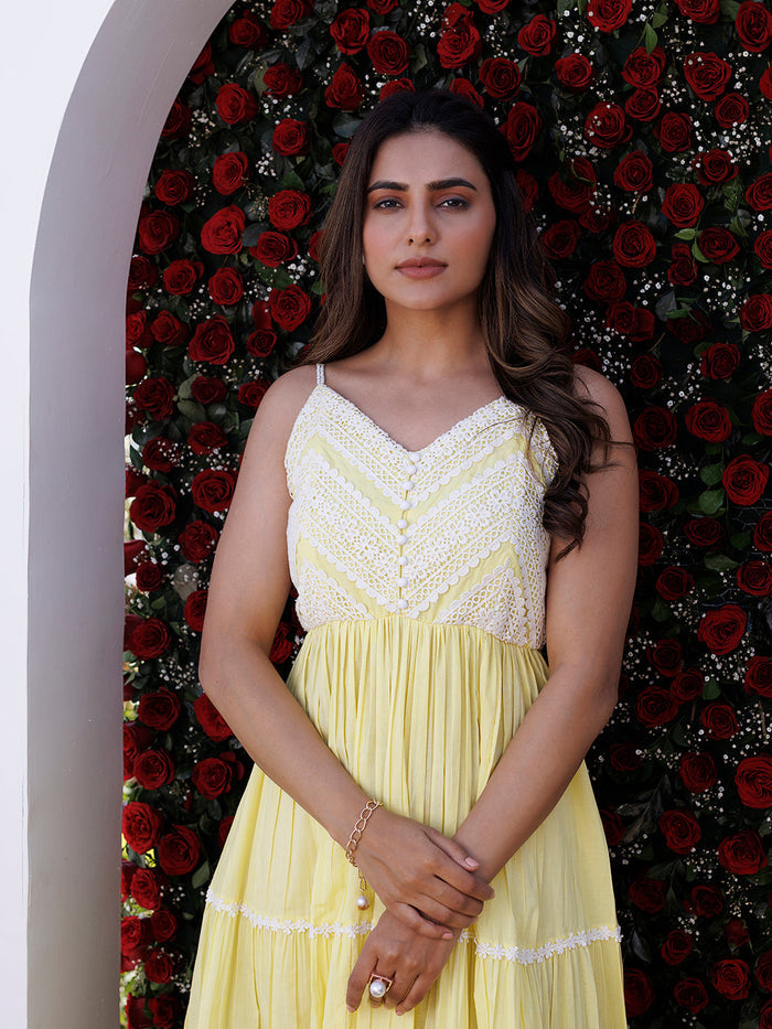 Yellow Pear Maxi Dress