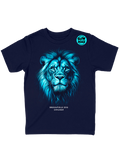 Youth Lion Glow in the Dark T-Shirt in Navy