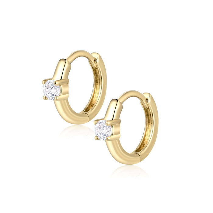 Zahara Diamond Hoop Earrings