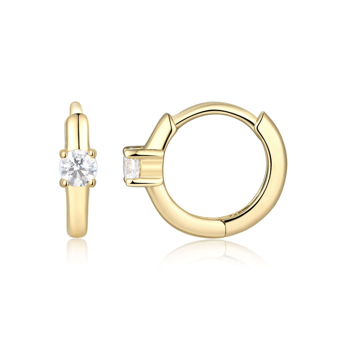 Zahara Diamond Hoop Earrings