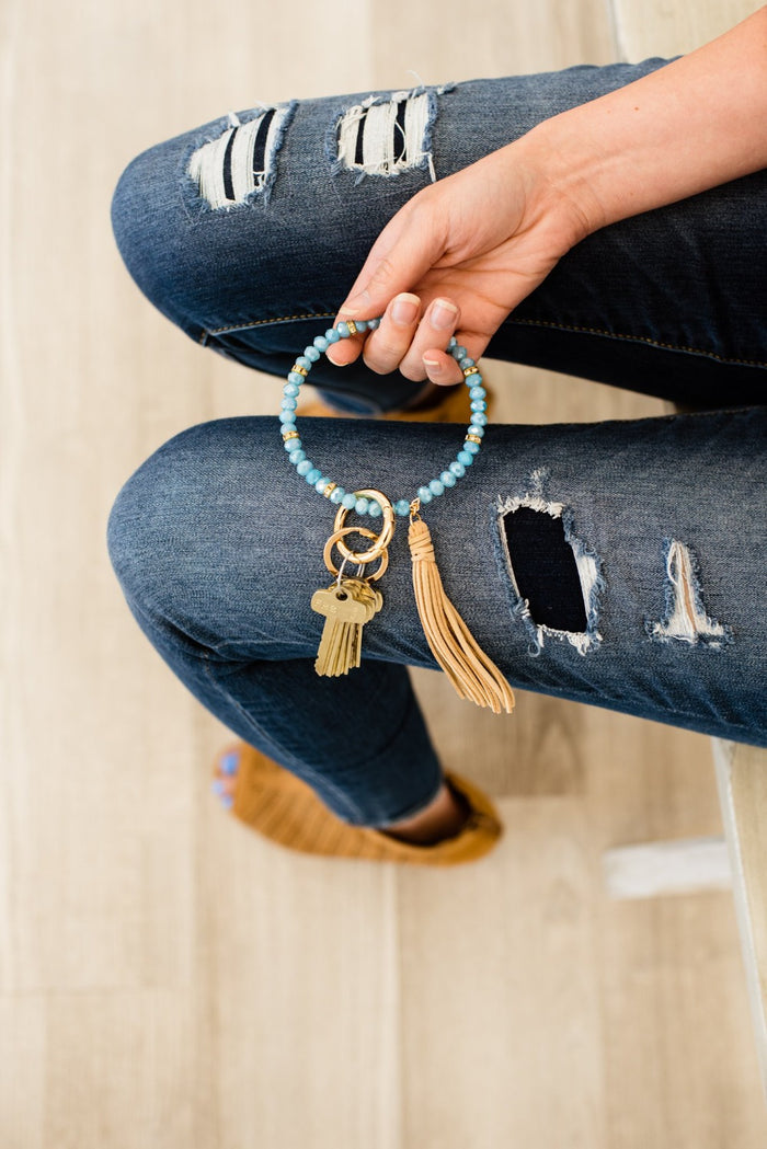 Zoey Beaded Keychain Bracelet - Final Sale